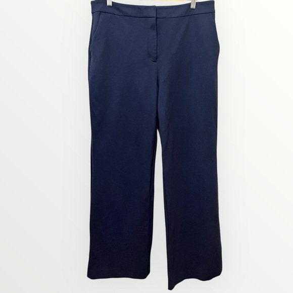 Boden Belgravia Ponte Wide Leg Pants Trousers Office Career Navy Size 14 Long - Picture 5 of 11